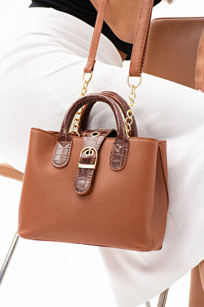 Kadın Çapraz ve El Askılı 2 Bölmeli Çanta