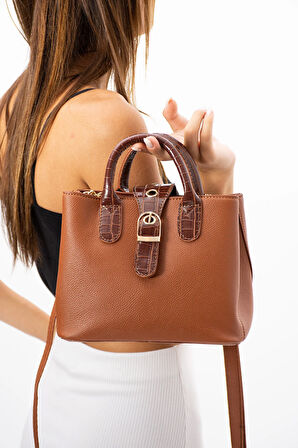 Kadın Çapraz ve El Askılı 2 Bölmeli Çanta