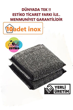 Sihirli Inox Paslanmaz Telli Bulaşık Süngeri 10 Adet Ultra Sihirli Sünger
