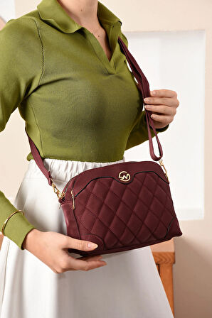 Minimalist Şıklık 3 Bölmeli Çok Amaçlı Kapitone Omuz Çantası