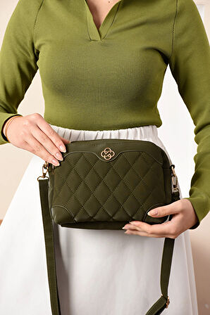 Minimalist Şıklık 3 Bölmeli Çok Amaçlı Kapitone Omuz Çantası