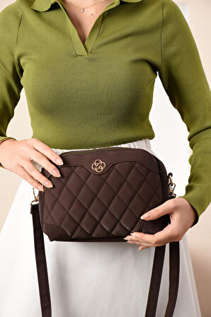 Minimalist Şıklık 3 Bölmeli Çok Amaçlı Kapitone Omuz Çantası