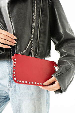 Kadın Zımbalı Omuz Çantası