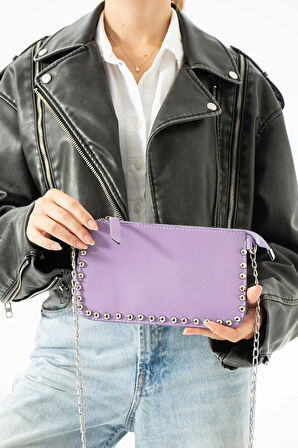 Kadın Zımbalı Omuz Çantası