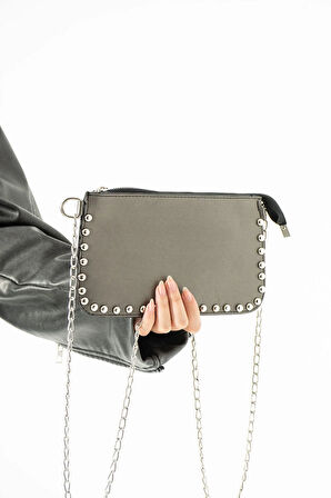 Kadın Zımbalı Omuz Çantası