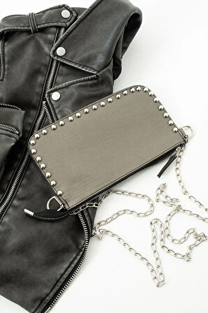 Kadın Zımbalı Omuz Çantası