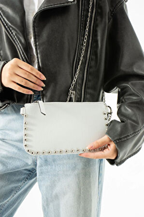 Kadın Zımbalı Omuz Çantası