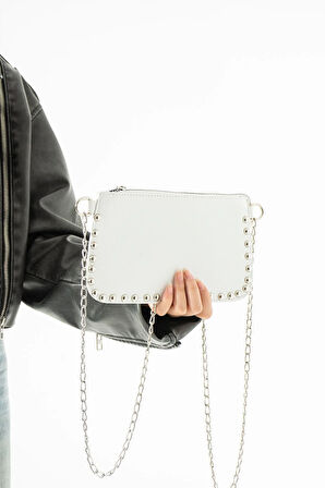 Kadın Zımbalı Omuz Çantası