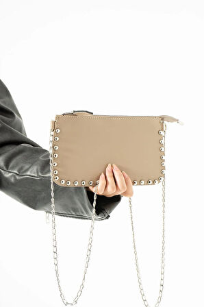 Kadın Zımbalı Omuz Çantası