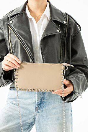 Kadın Zımbalı Omuz Çantası