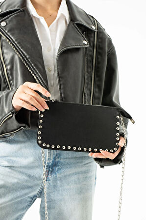 Kadın Zımbalı Omuz Çantası