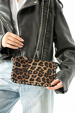 Kadın Zımbalı Omuz Çantası