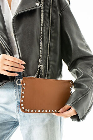 Kadın Zımbalı Omuz Çantası