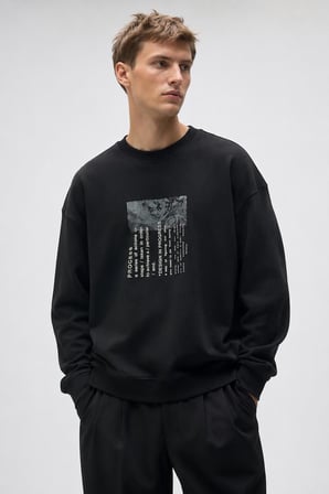 Önü Baskılı Sweatshirt