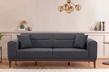 Liones Koltuk Takımı Antrasit, Ceviz Ayak