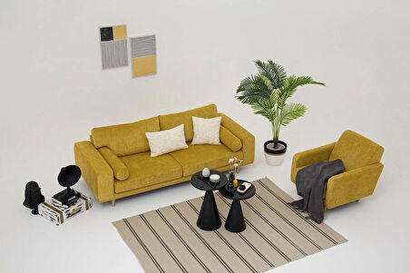 Esyala Bima Koltuk Takımı(3+1),Sarı