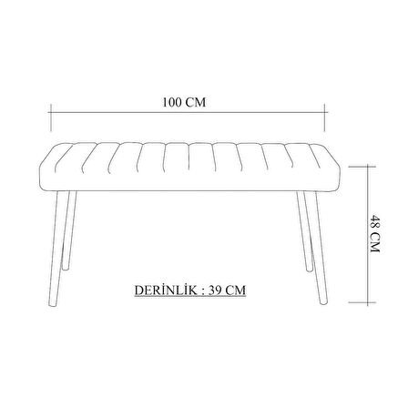 Esyala Santiago Bench Atlantik Antrasit 1053