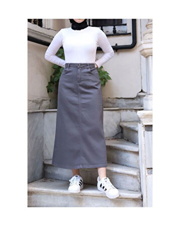 Tesettür Etek Antrasit