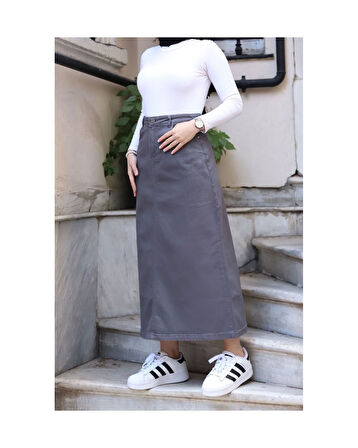 Tesettür Etek Antrasit