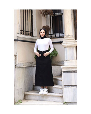 Tesettür Etek Siyah