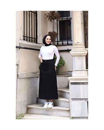 Tesettür Etek Siyah