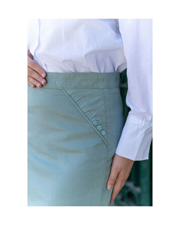 Kumaş Kalem Etek Mint Yeşili-798