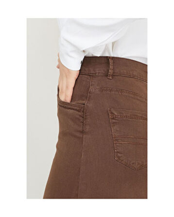 Ara Boy Likralı Gabardin Etek  Antik Kahverengi-678