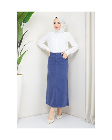 Ara Boy Likralı Gabardin Etek  Antik Lacivert-672