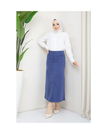 Ara Boy Likralı Gabardin Etek  Antik Lacivert-672