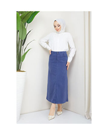 Ara Boy Likralı Gabardin Etek  Antik Lacivert-672