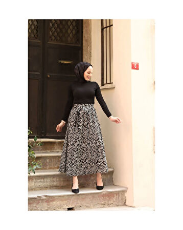 Kuşaklı Mevlana Etek Siyah-1109