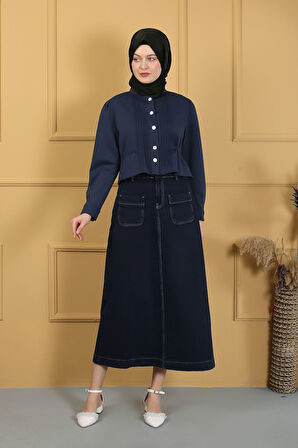 TESETTÜR ETEK Lacivert