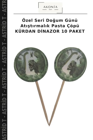 Özel Seri Doğum Günü Atıştırmalık Pasta Çöpü KÜRDAN DİNAZOR 10 PAKET