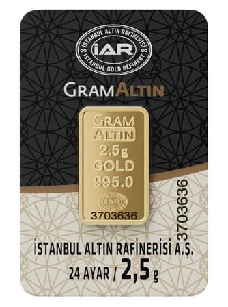 2.5 Gram 24 Ayar 995 Külçe Altın – Sertifikalı