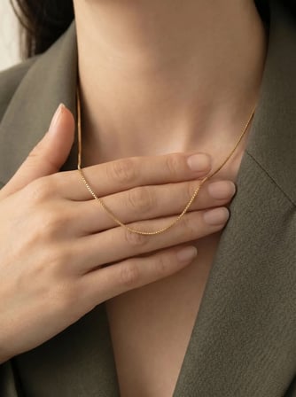 14 Ayar Altın Küp Model Zincir Kolye