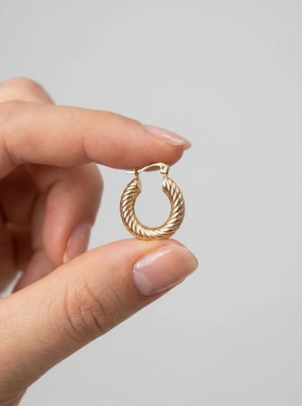 14 Ayar Altın Sarmal Model Küpe
