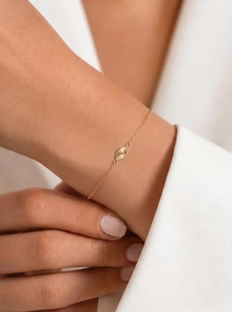 14 Ayar Altın Kalemli Göz Model Bileklik