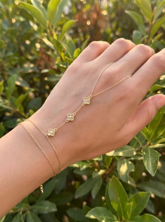 14 Ayar Üçlü Yonca Model Şahmeran