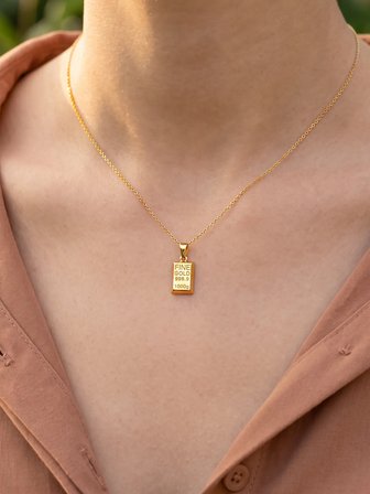 8 Ayar Gold Külçe Kolye