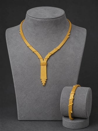 14 Ayar V Model Püsküllü Kalze Set