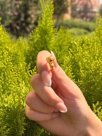 8 Ayar Altın Geometrik Küpe