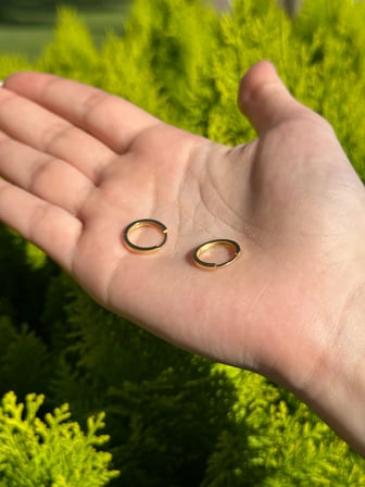 8 Ayar Altın Minimal Halka Model Küpe