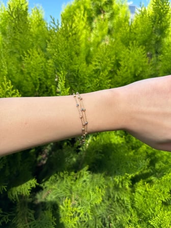 14 Ayar Altın Üçlü Dorika Model Bileklik