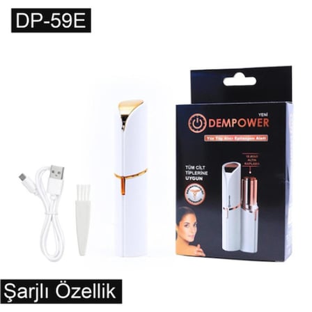 DEMPOWER ŞARJLI YÜZ TÜY ALICI EPİLASYON ALETİ FLAWLES  KISA