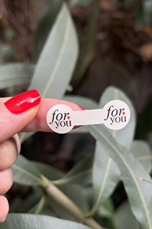 For You Model2 Krem Rengi İp Fitil Etiketi 100 Adet