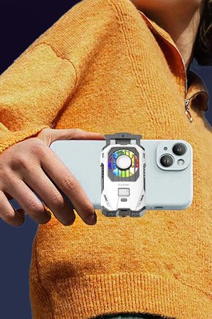 Kablosuz Şarjlı Telefon Soğutucu Fanı Radyatörlü 2500mAh Bataryalı Fırçasız Motor Soğutma