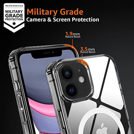 iPhone 11 Kılıf Magsafe Özellikli Şeffaf Silikon Kılıf