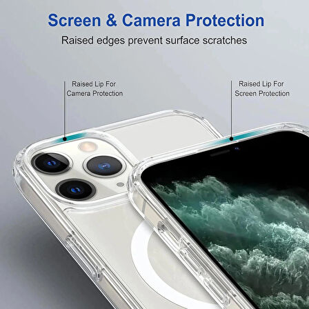 iPhone 11 Pro Max Kılıf Magsafe Özellikli Şeffaf Silikon Kılıf