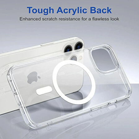 iPhone 11 Pro Kılıf Magsafe Özellikli Şeffaf Silikon Kılıf