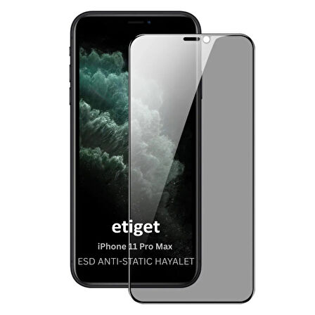 iPhone 11 Pro Max ”ESD ANTI-STATIC” Gizli Hayalet Cam Ekran Koruyucu